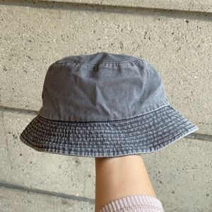 Gray Chambray Bucket Hat H&M